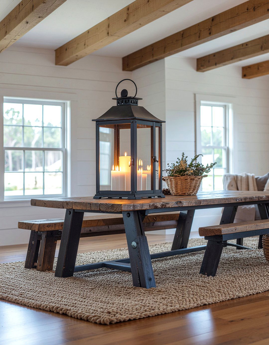 Farmhouse Lantern - 30 dining room lighting ideas