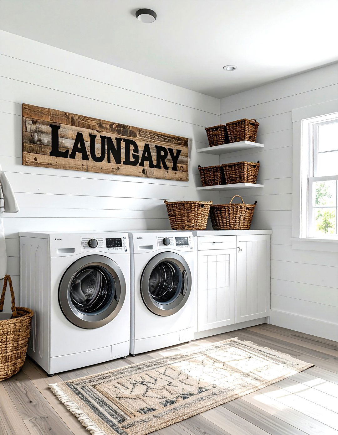 Farmhouse Laundry Sign - 30 laundry room sign ideas