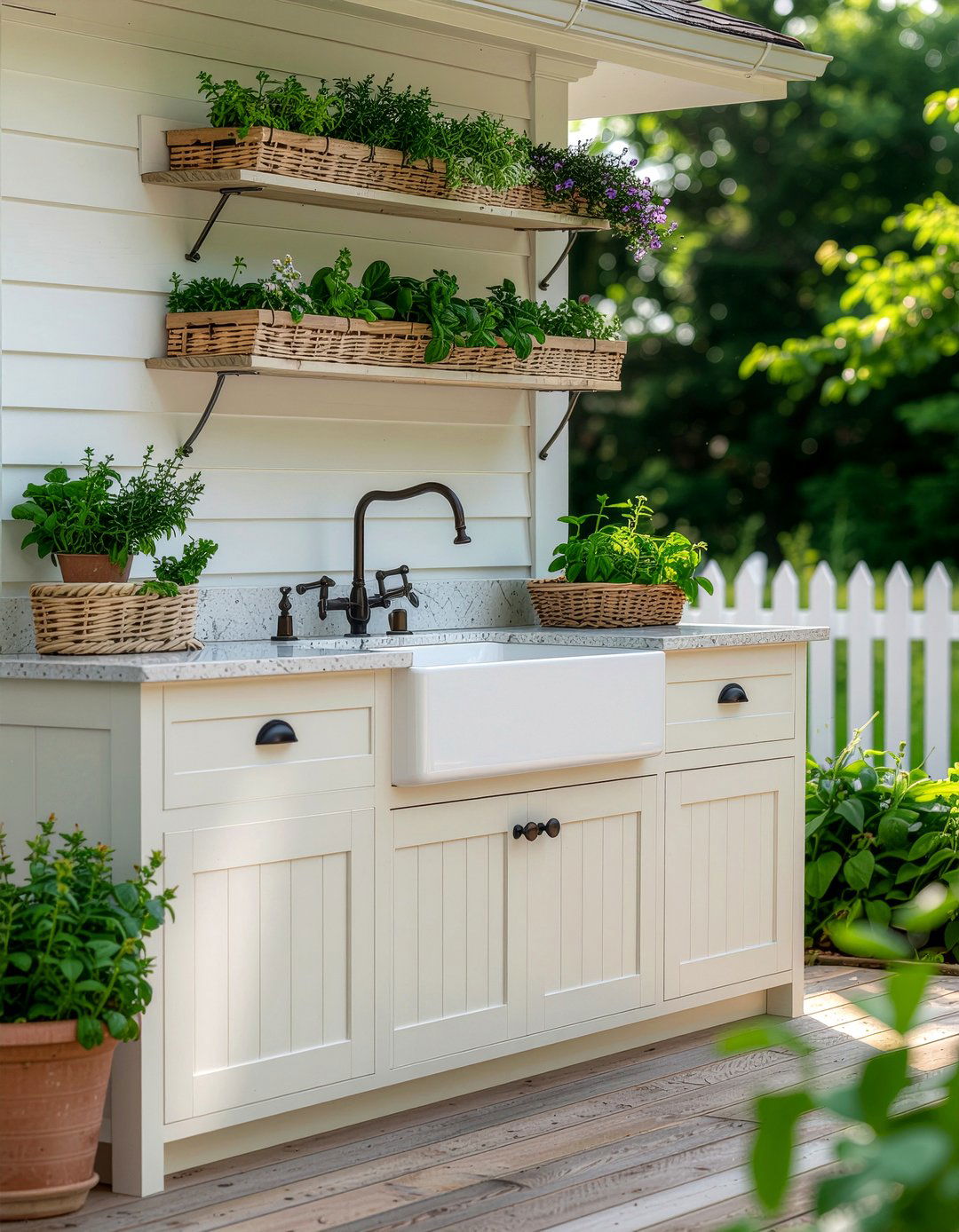 Farmhouse Outdoor Kitchen - 30 outdoor kitchen ideas
