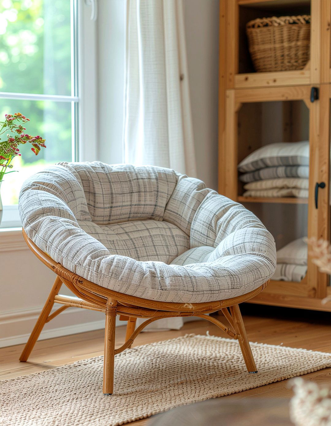 Farmhouse Papasan Chair Look - 30 living room papasan chair ideas