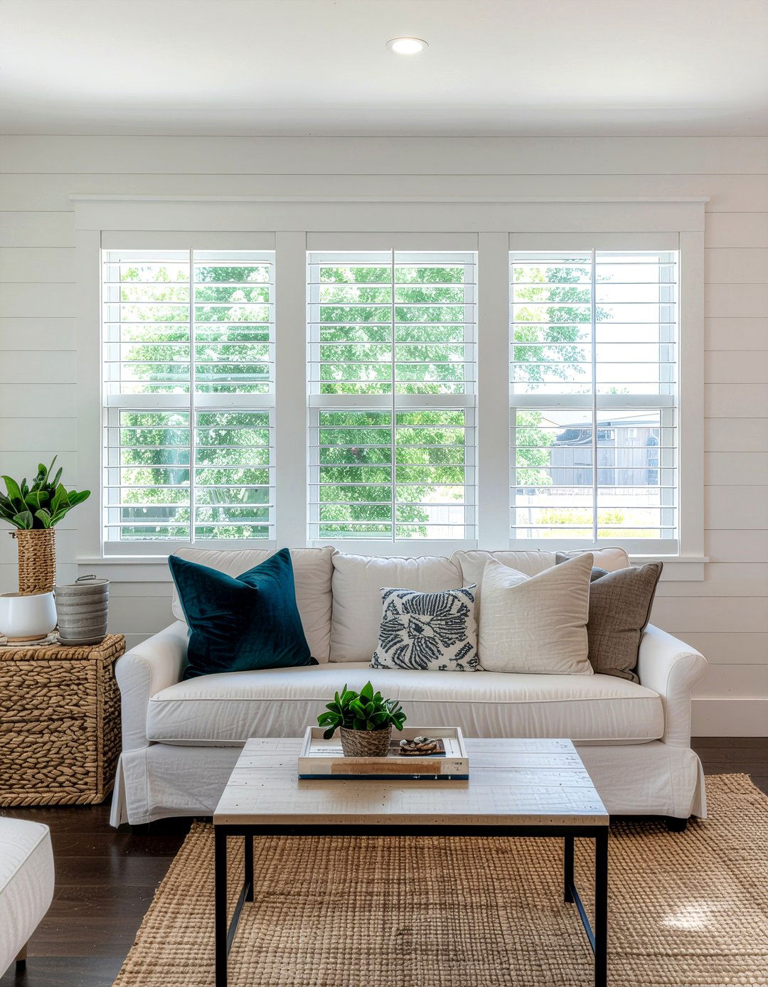 Farmhouse Plantation Shutters - 30 living room plantation shutters