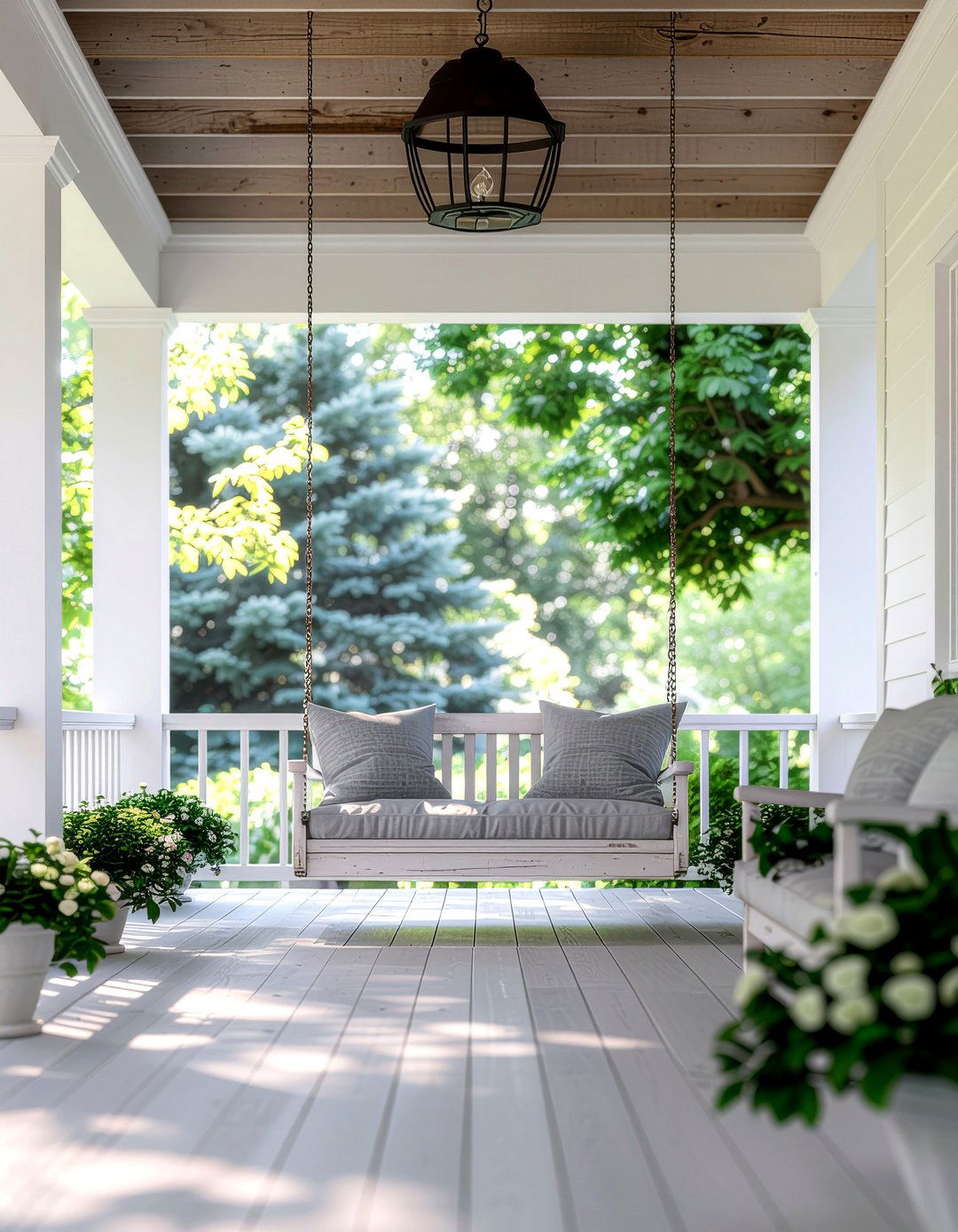 Farmhouse Porch Swing - 30 farmhouse home decor ideas