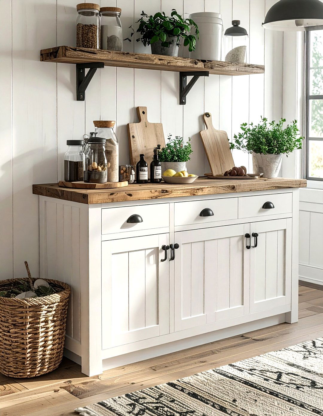 Farmhouse Recycling Bin Cabinet - 30 recycling center kitchen ideas
