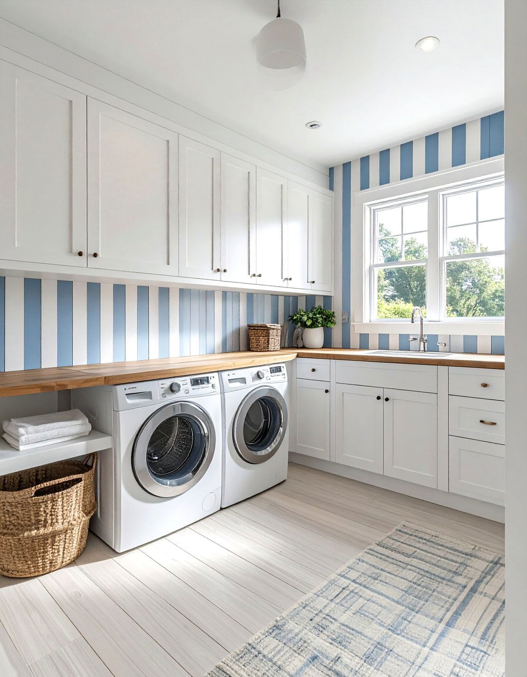 Farmhouse Striped Wallpaper - 30 striped wallpaper ideas