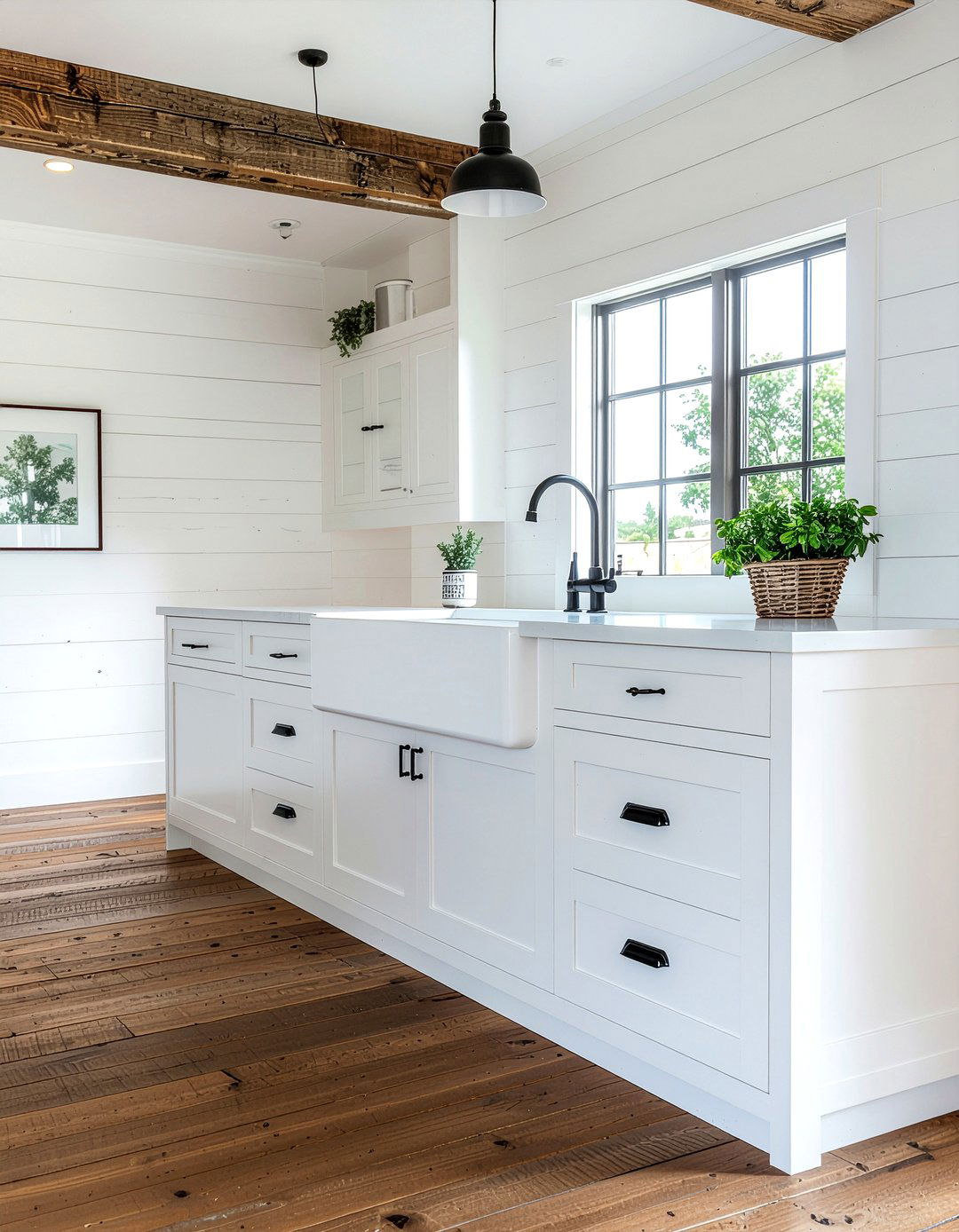 Farmhouse Style Beverage Bar - 30 dining room wet bar ideas