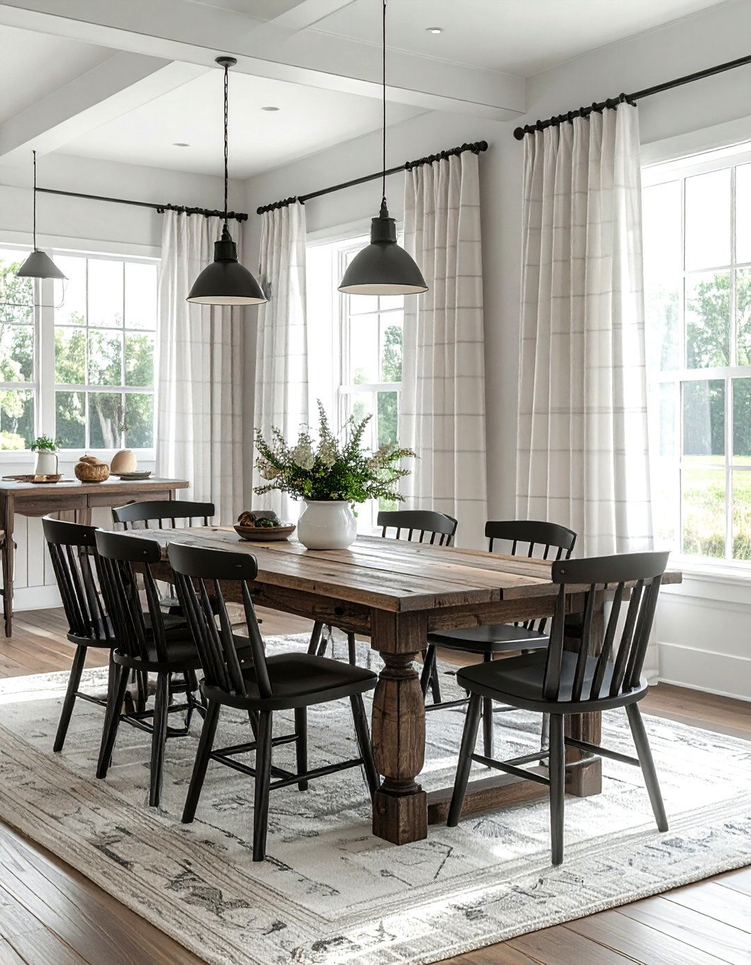 Farmhouse Style Curtains - 30 dining room curtain ideas