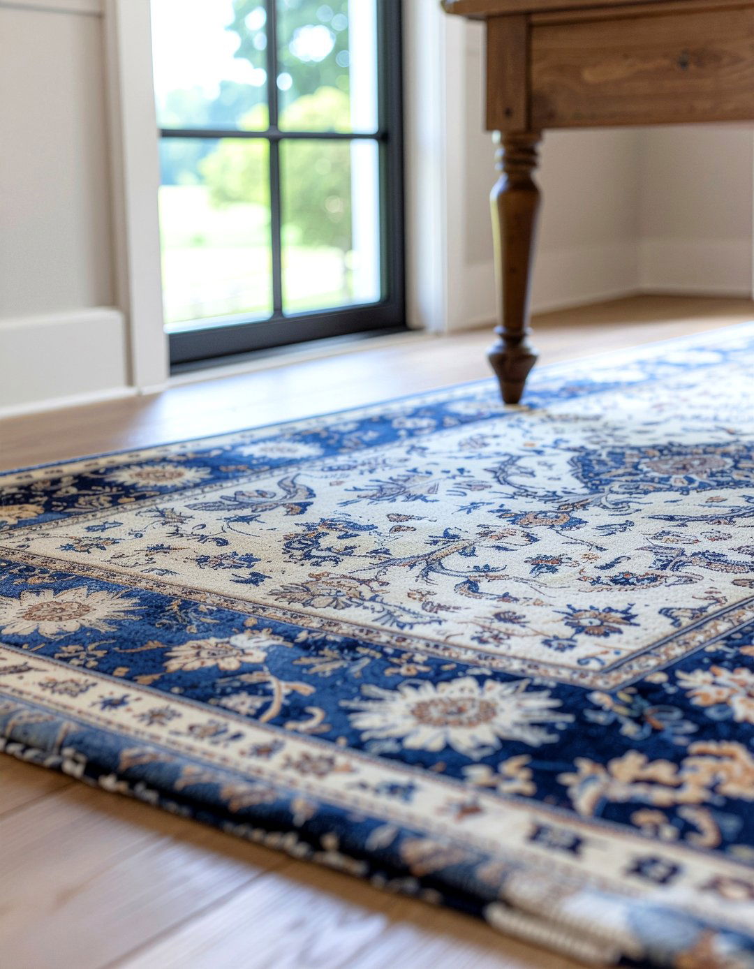 Farmhouse Style Rug - 30 shabby chic living room ideas