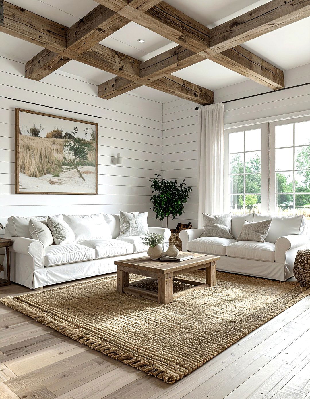 Farmhouse Style Truss - 30 living room trusses ideas