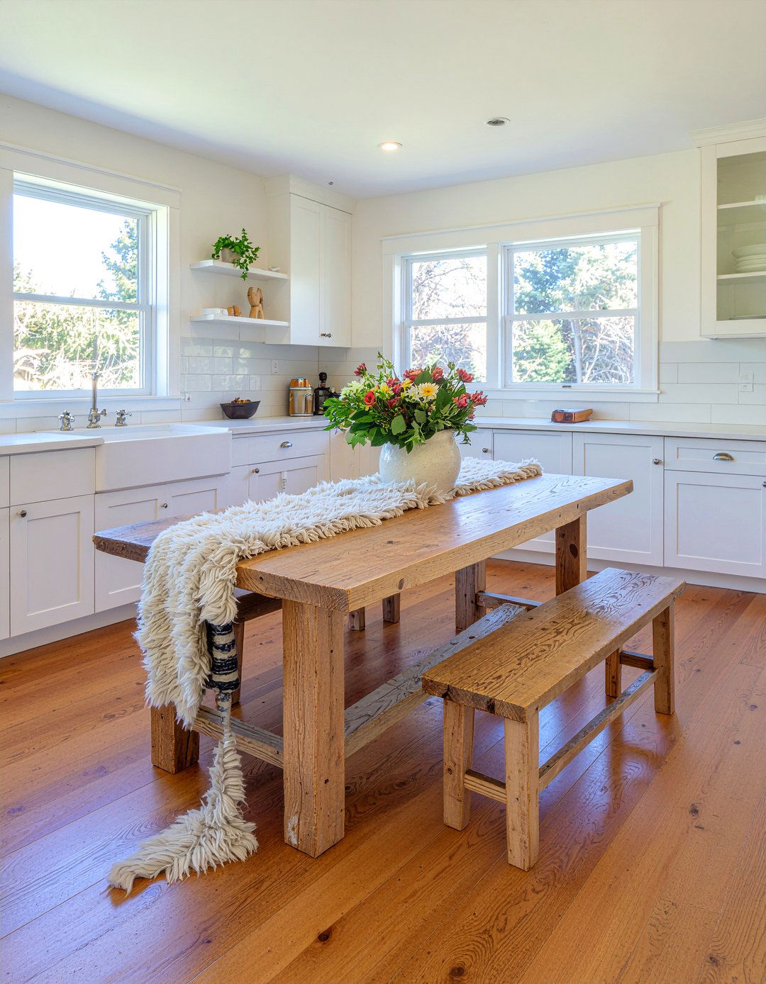 Farmhouse Table With Bench - 30 farmhouse dining table ideas