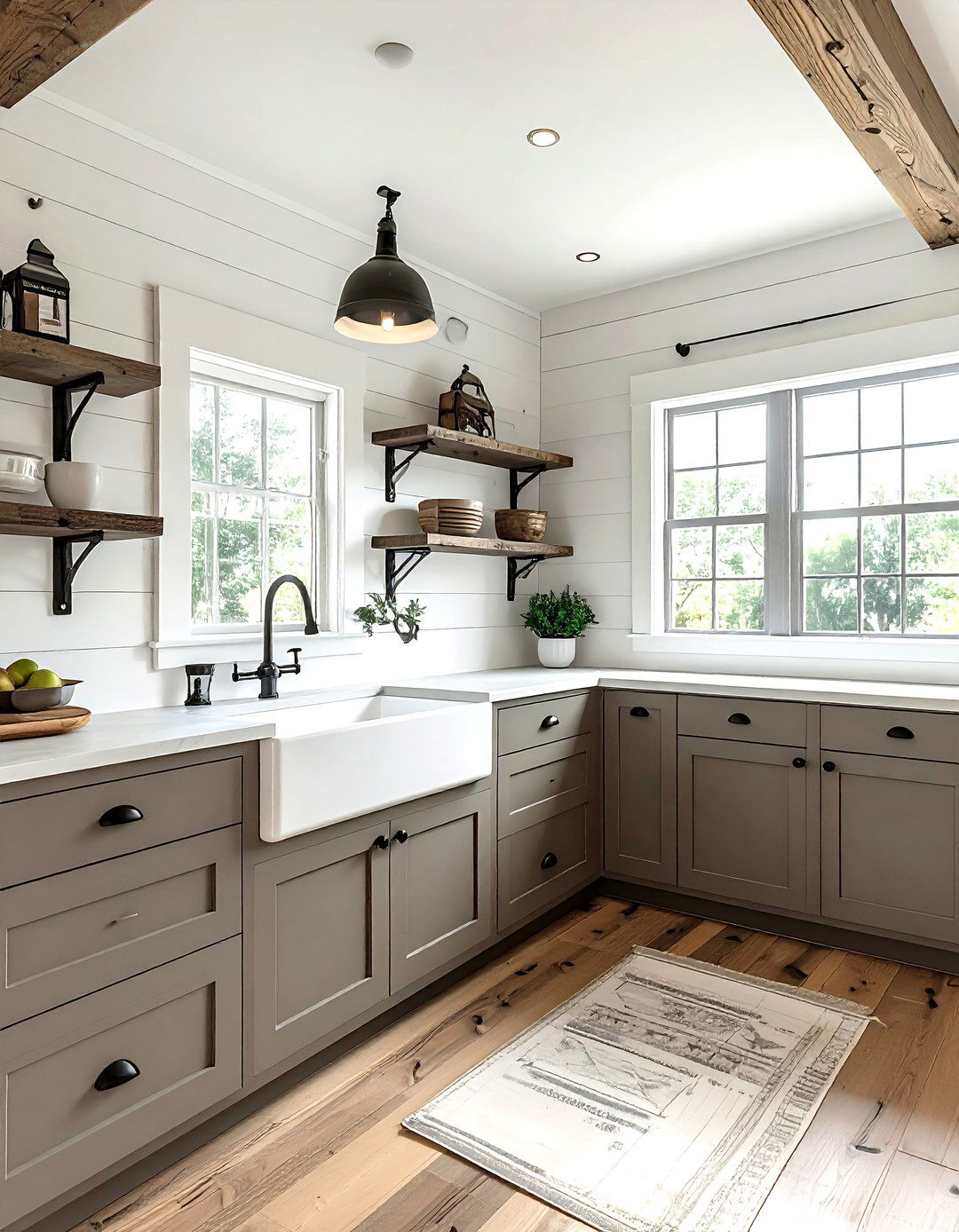 Farmhouse Taupe And White Kitchen - 30 taupe and white kitchen ideas
