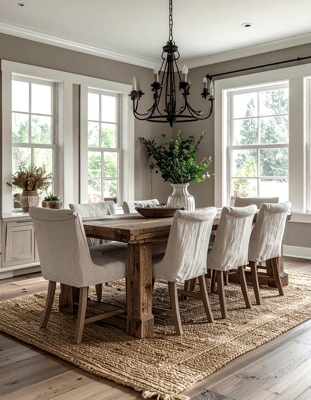 Farmhouse Taupe Dining Room - 30 taupe dining room ideas