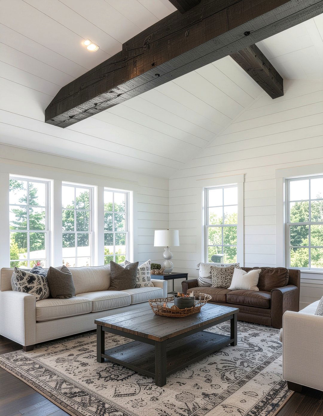 Farmhouse Tray Ceiling - 30 living room tray ceiling ideas