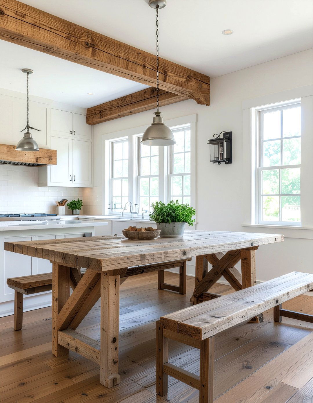 Farmhouse Trestle Dining Table For - 30 dining table for 6 ideas