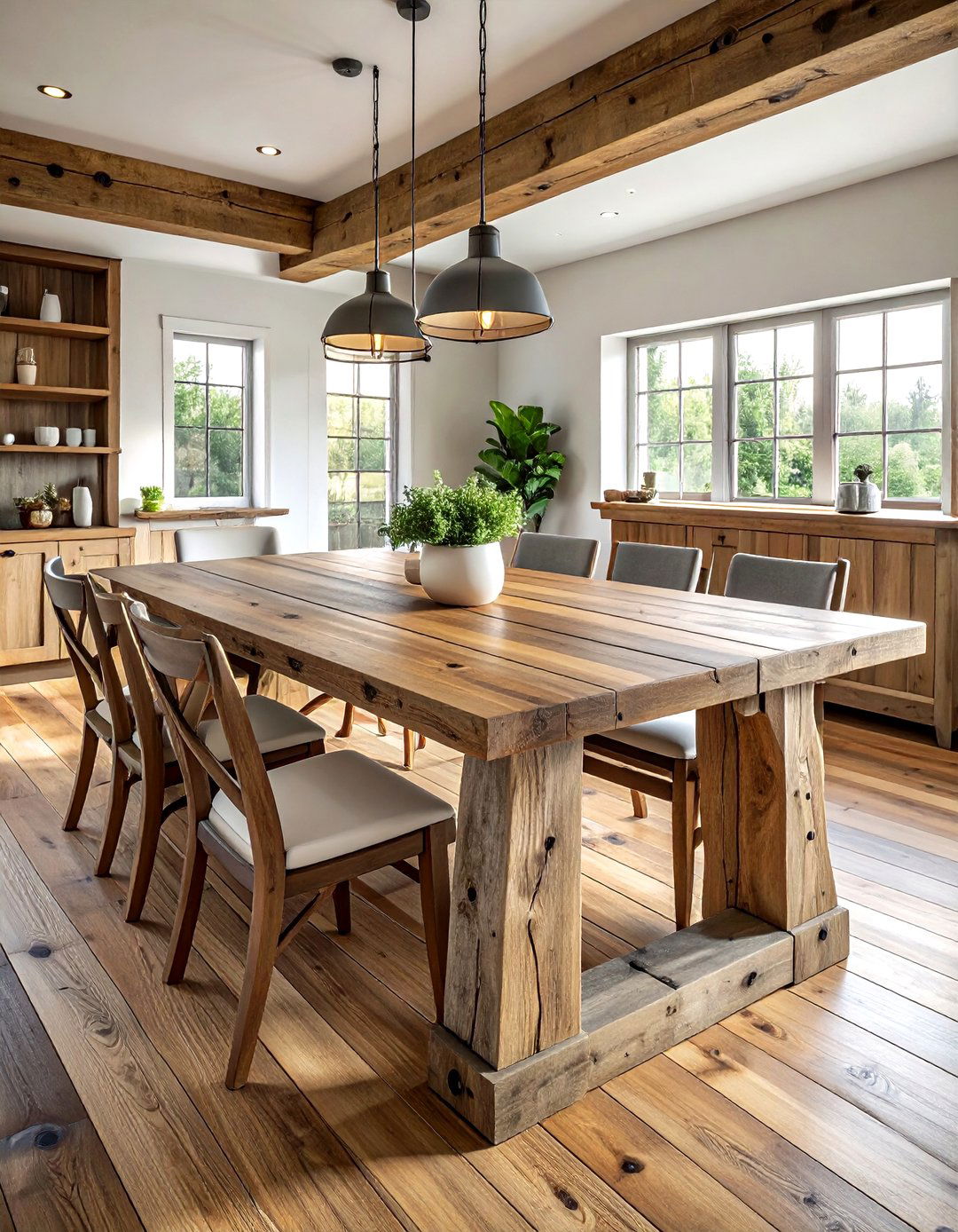 Farmhouse Trestle Table Reclaimed Wood - 30 reclaimed wood dining table ideas