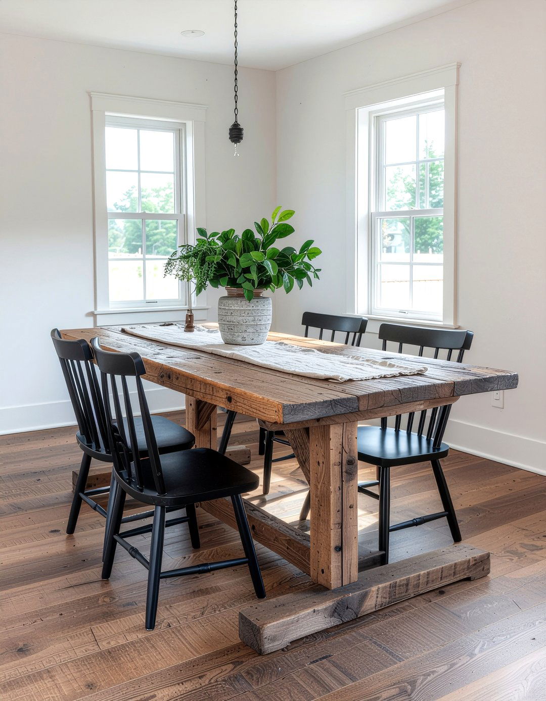 Farmhouse Trestle Table - 30 dining room table ideas