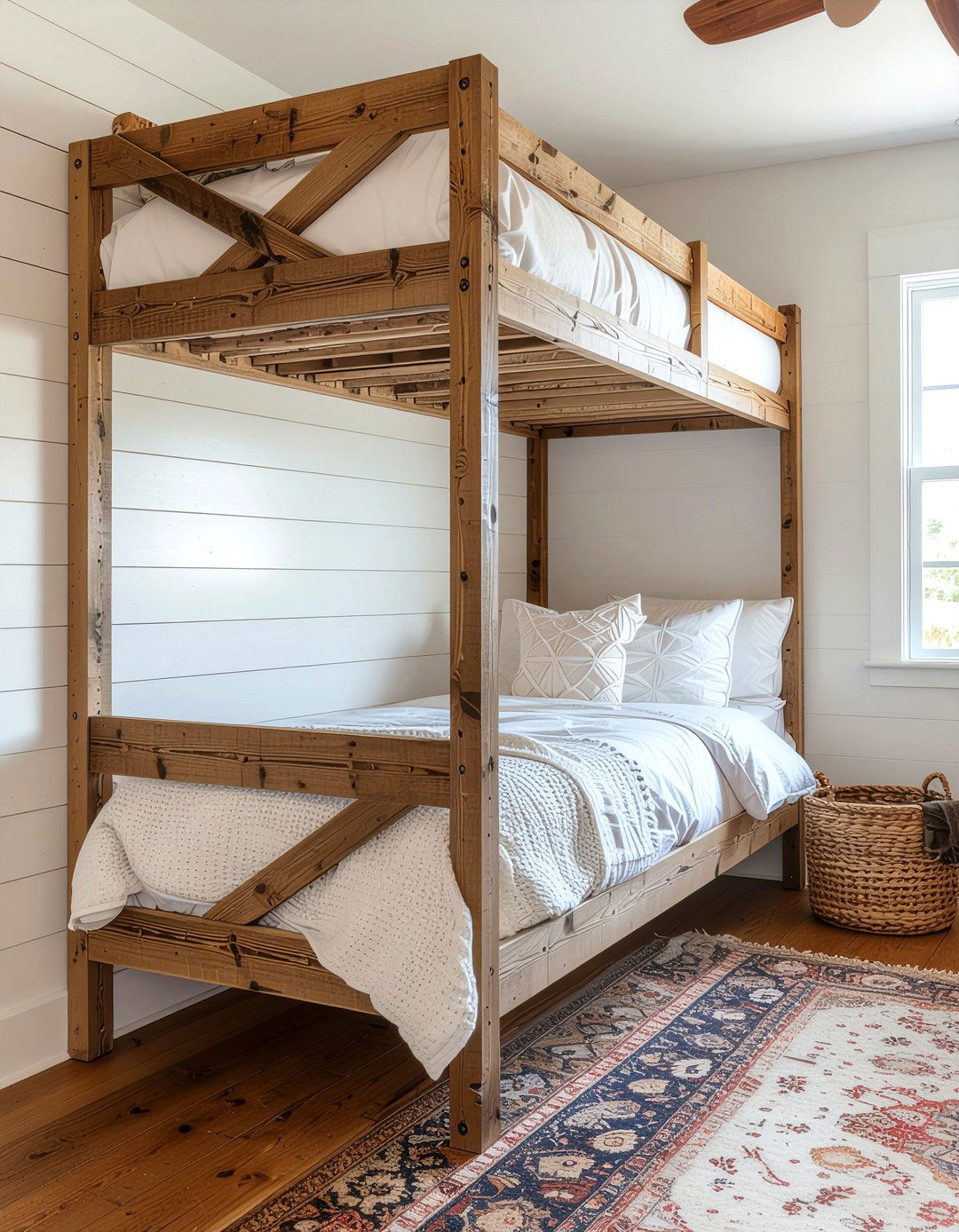 Farmhouse Triple Bunk Bed - 30 triple bunk bed ideas