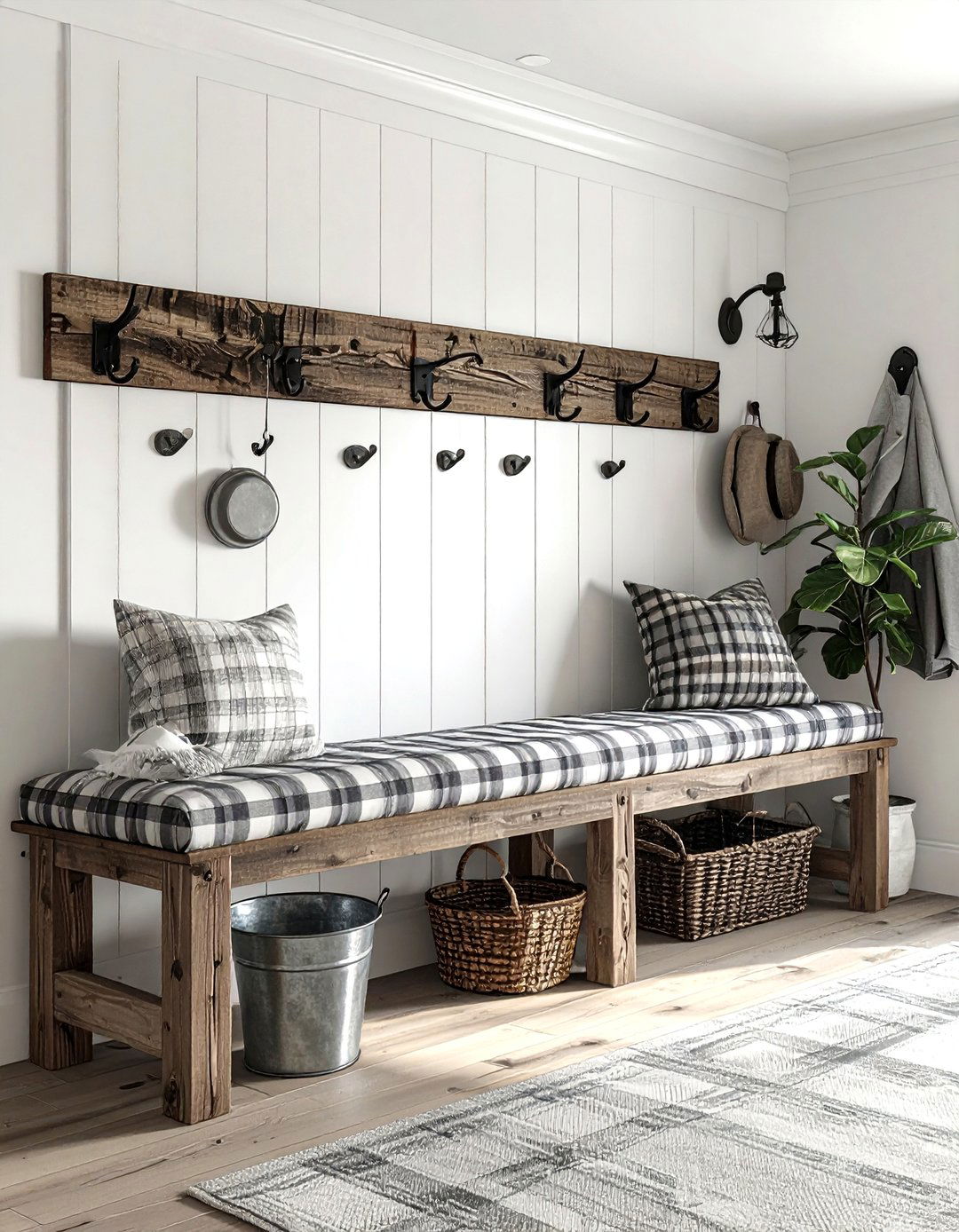 Farmhouse Wall Hooks - 30 mudroom hook ideas