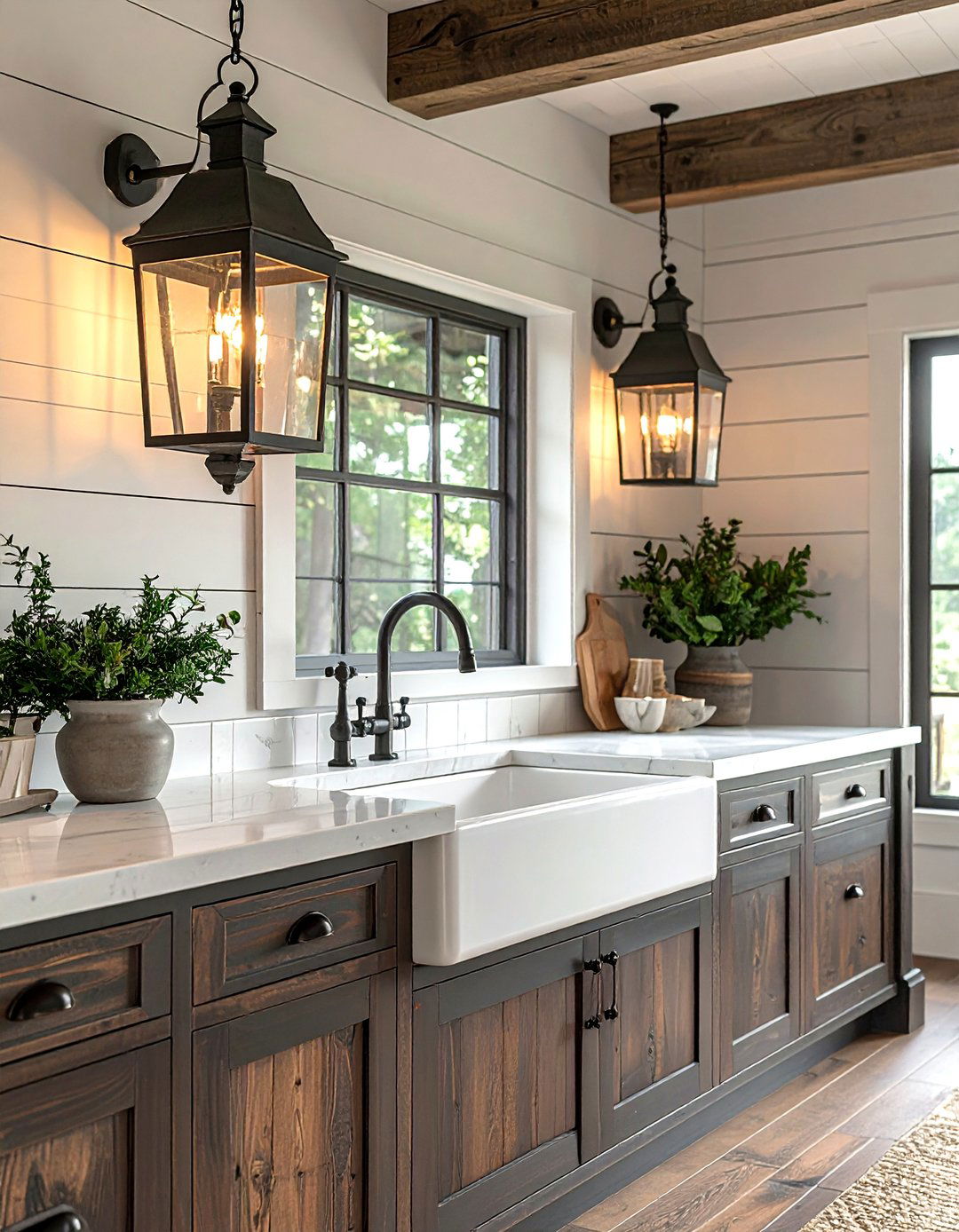 Farmhouse Wall Lantern - 30 kitchen sconce ideas