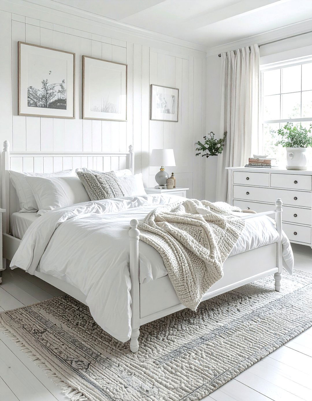 Farmhouse White Bedroom - 30 white bedroom furniture ideas