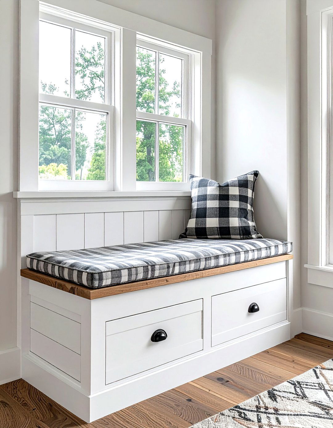 Farmhouse Window Seat Storage - 30 living room window seat storage