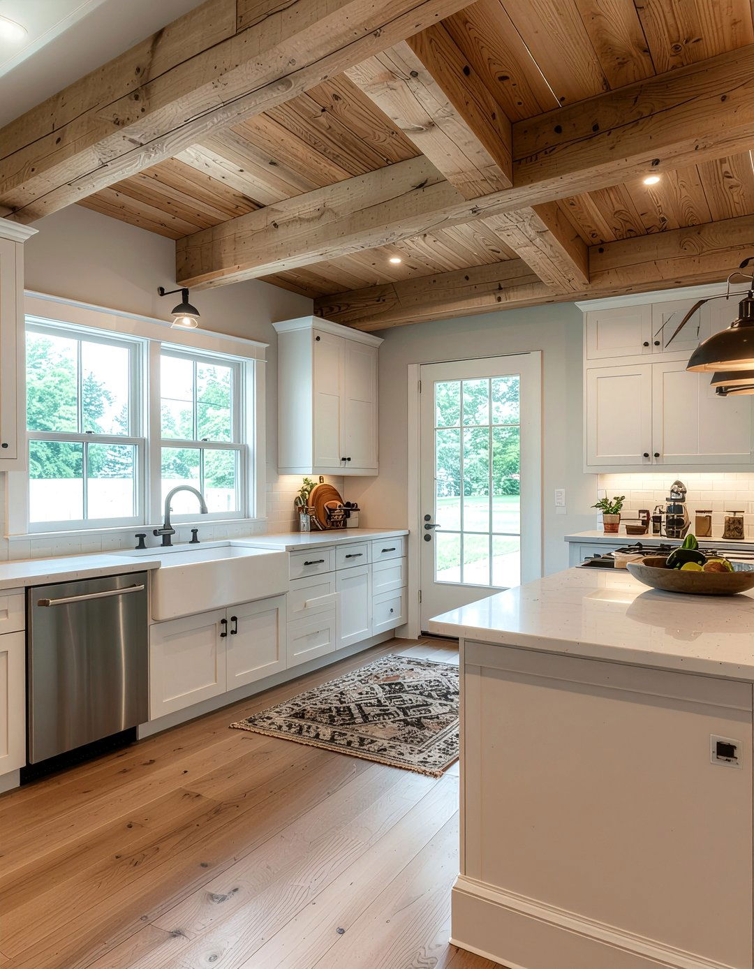 Farmhouse Wood Ceiling - 30 kitchen wood ceiling ideas
