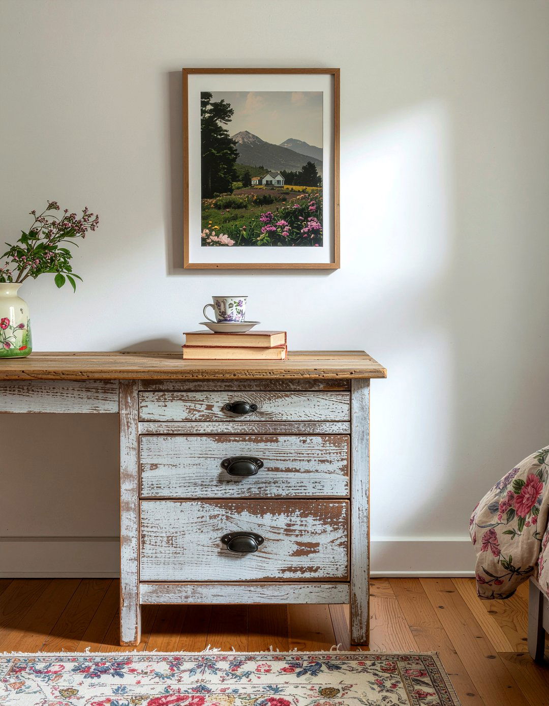 Farmhouse Wood Desk With Drawers - 30 bedroom desk with drawers