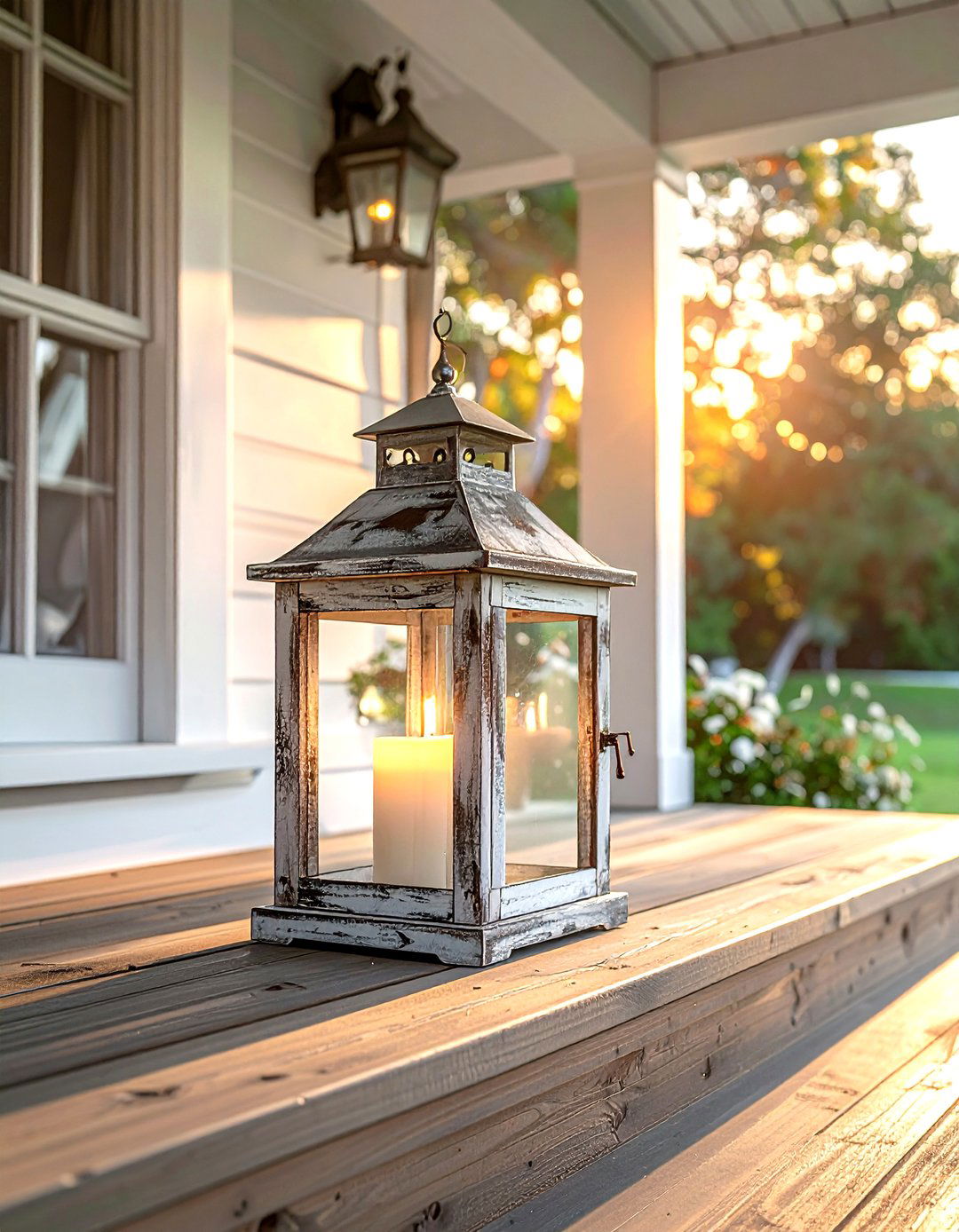 Farmhouse Wood Lantern - 30 living room candle holders