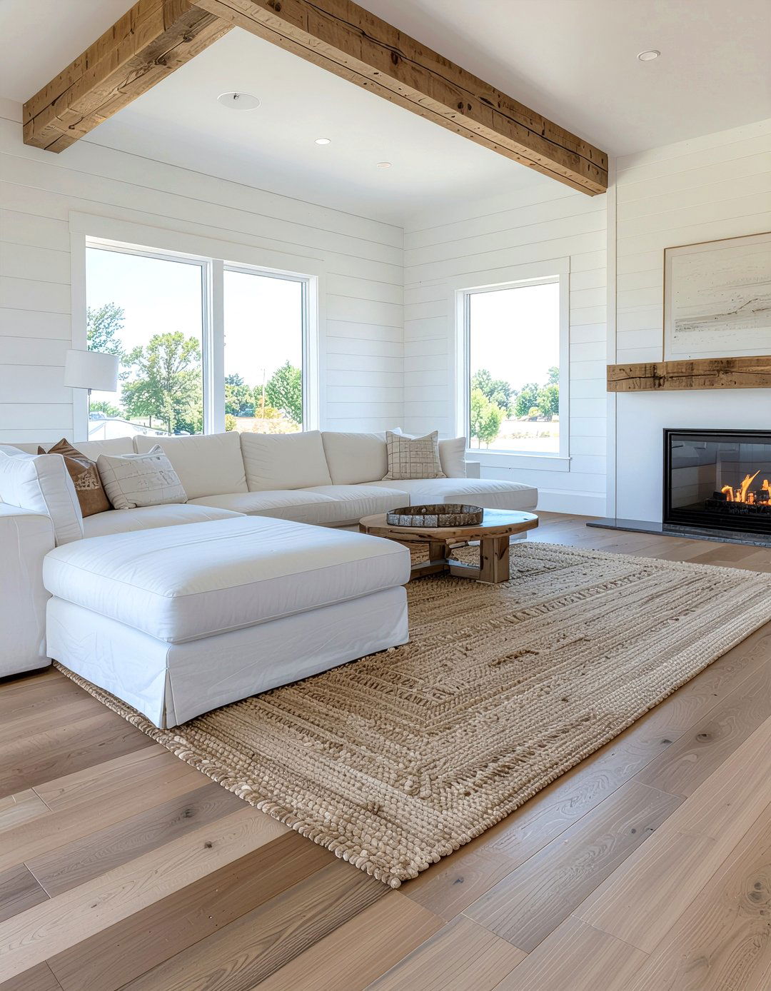 Farmhouse bamboo flooring - 30 living room bamboo flooring ideas