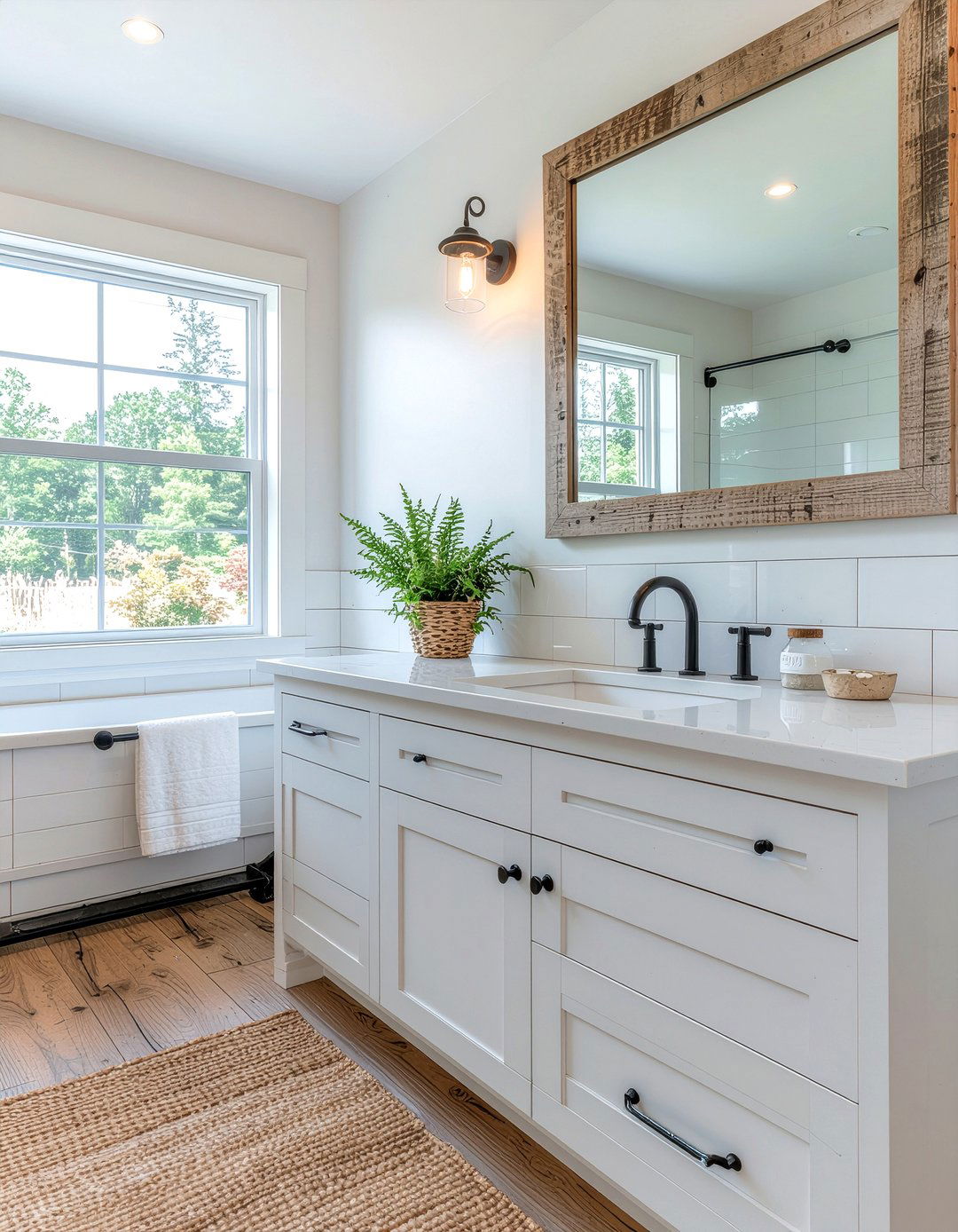 Farmhouse bathroom picture rail - 30 bathroom picture rail ideas