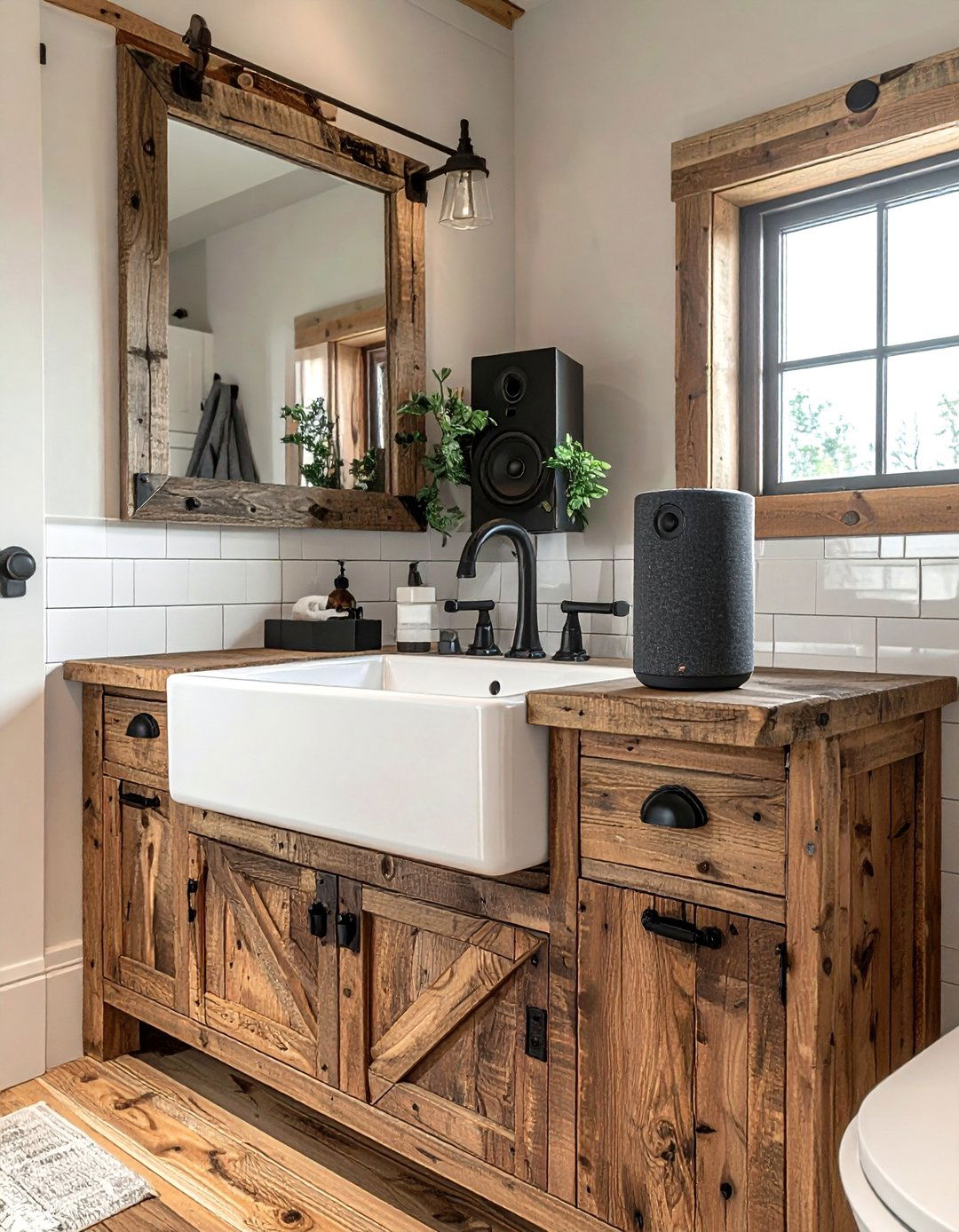 Farmhouse bathroom speaker - 30 waterproof speaker bathroom ideas