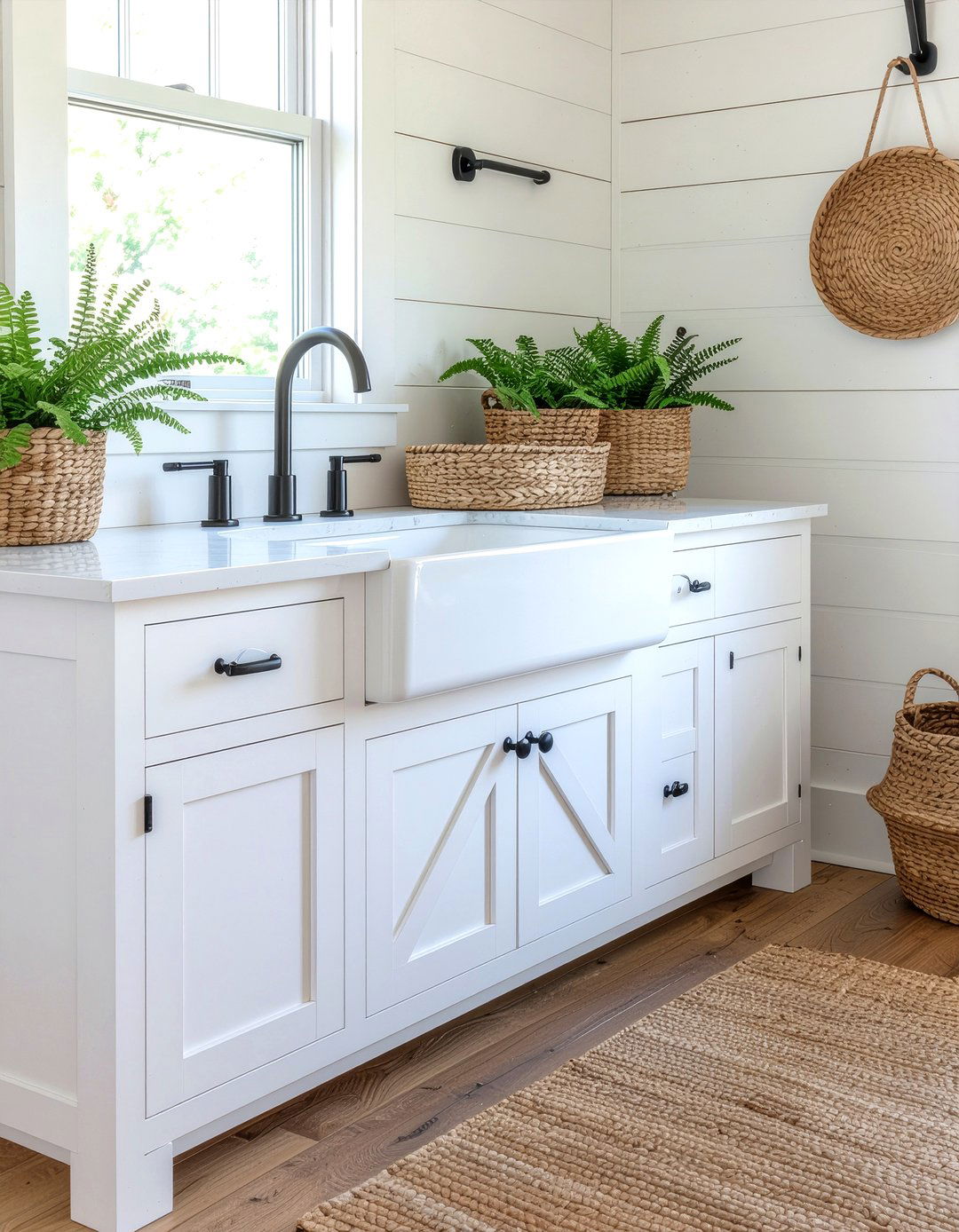 Farmhouse bathroom vanity - 30 bathroom built-in vanity ideas