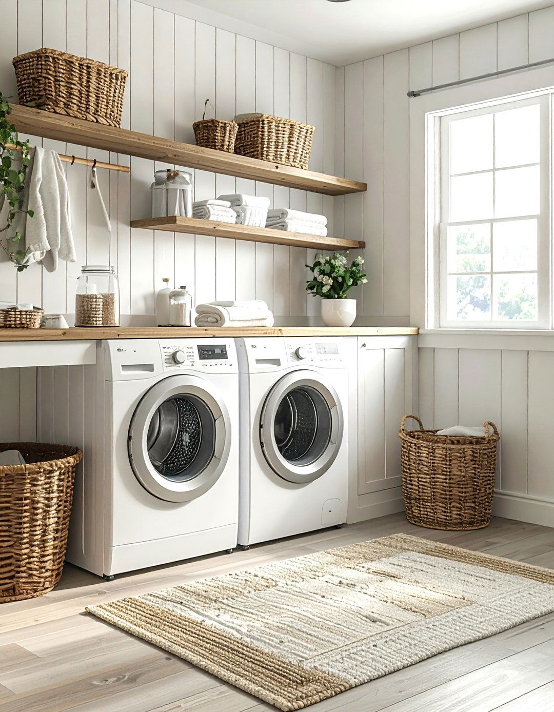Farmhouse beadboard laundry room - 30 wainscoting ideas