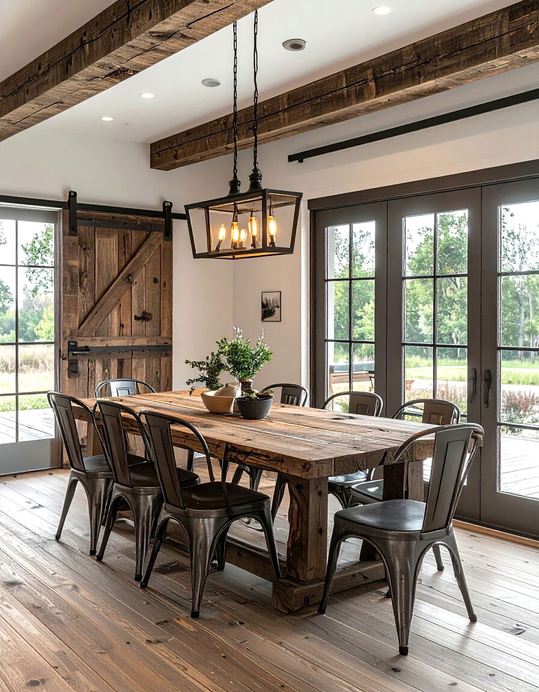 Farmhouse beam light - 30 pendant light dining room ideas