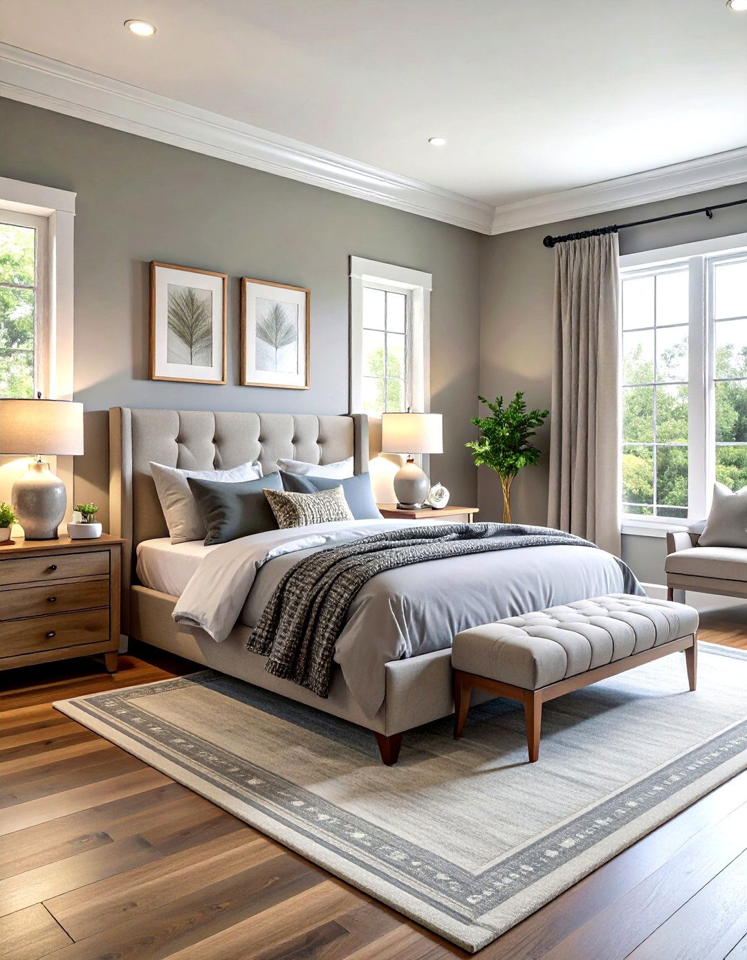 Farmhouse bedroom gray paint colors - 30 farmhouse gray bedroom ideas