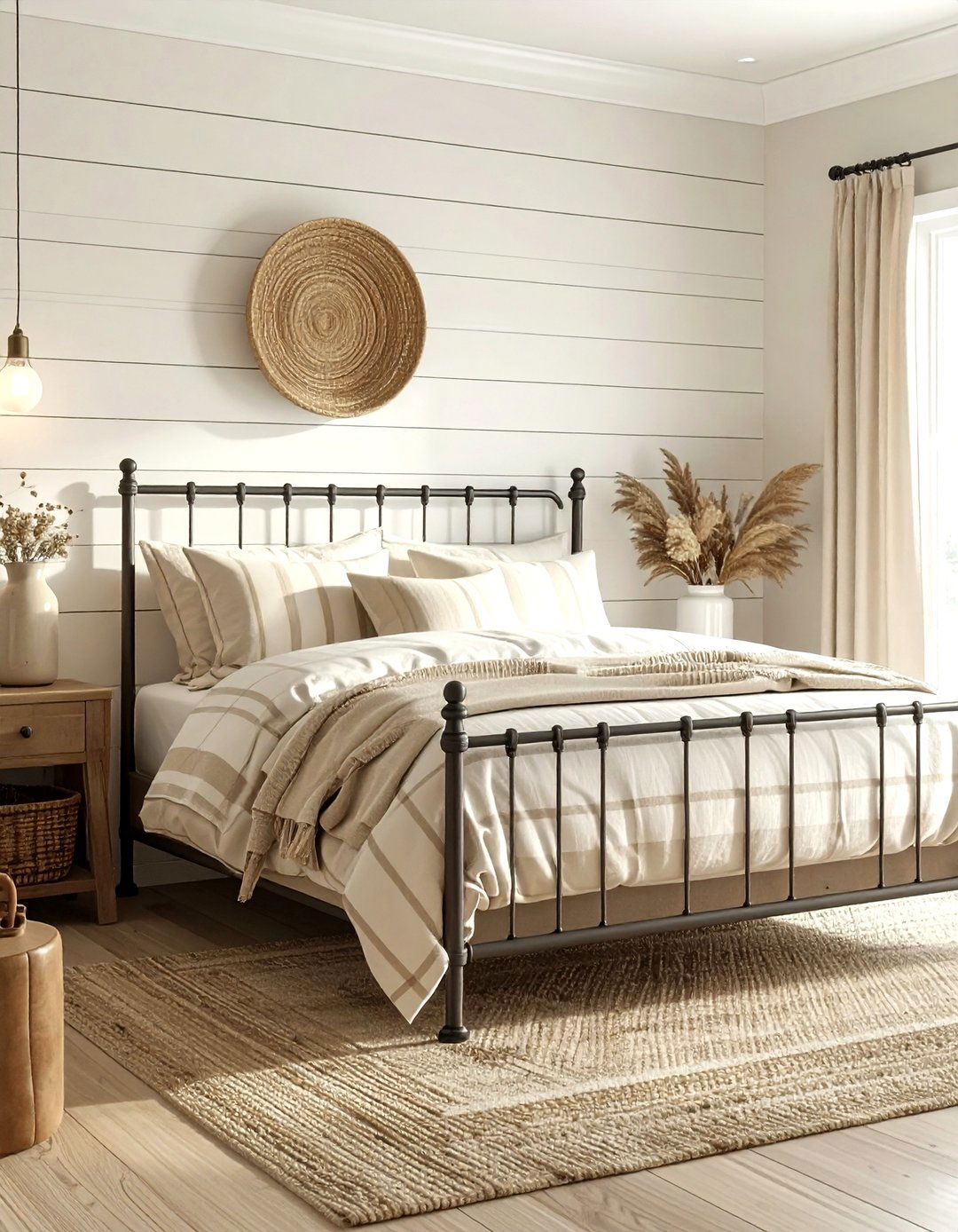 Farmhouse beige bedroom - 30 beige bedroom decor ideas