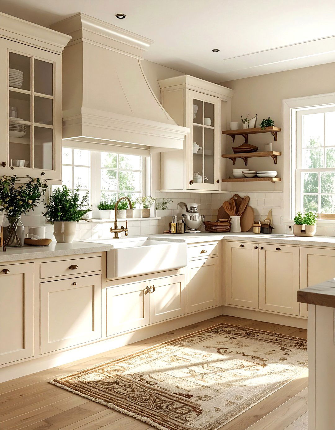 Farmhouse beige kitchen - 30 beige kitchen design ideas