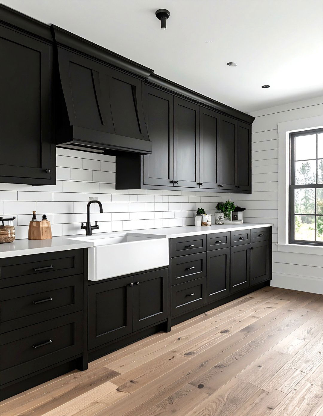 Farmhouse black kitchen cabinets - 30 black kitchen cabinet ideas