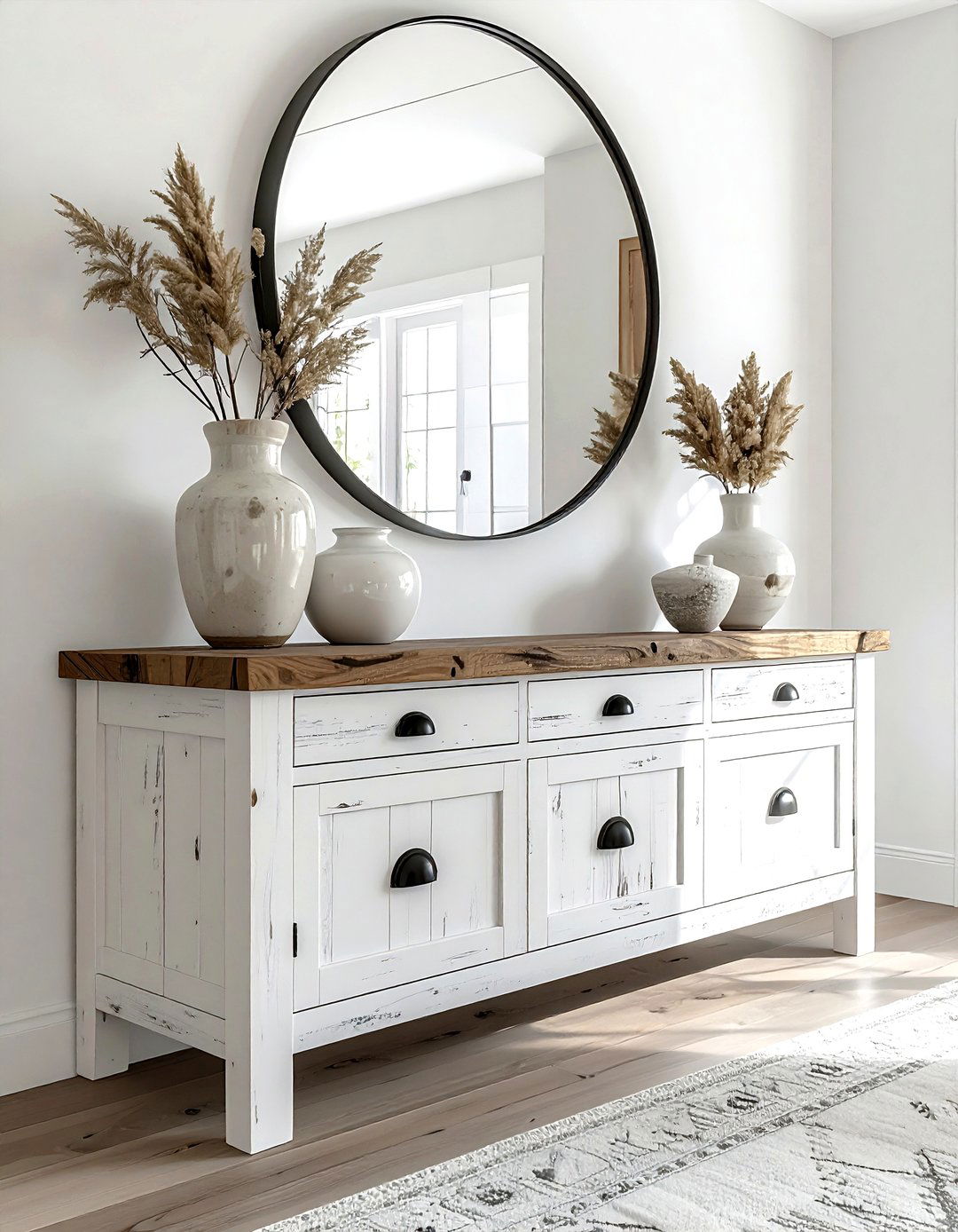 Farmhouse buffet sideboard - 30 Fixer Upper dining room ideas