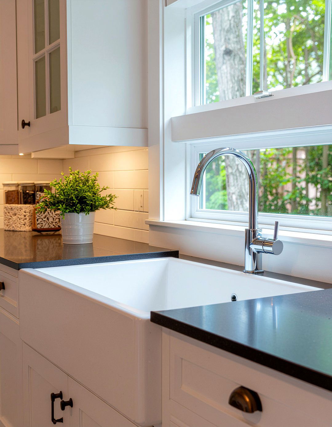 Farmhouse chrome kitchen faucet - 30 chrome kitchen faucet ideas