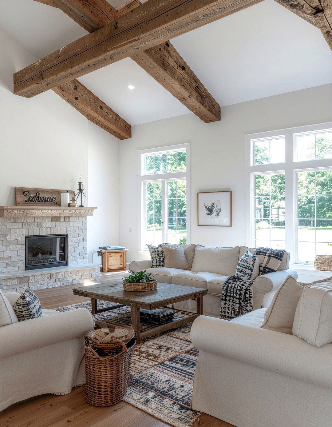 Farmhouse corbel - 30 living room bracket ideas