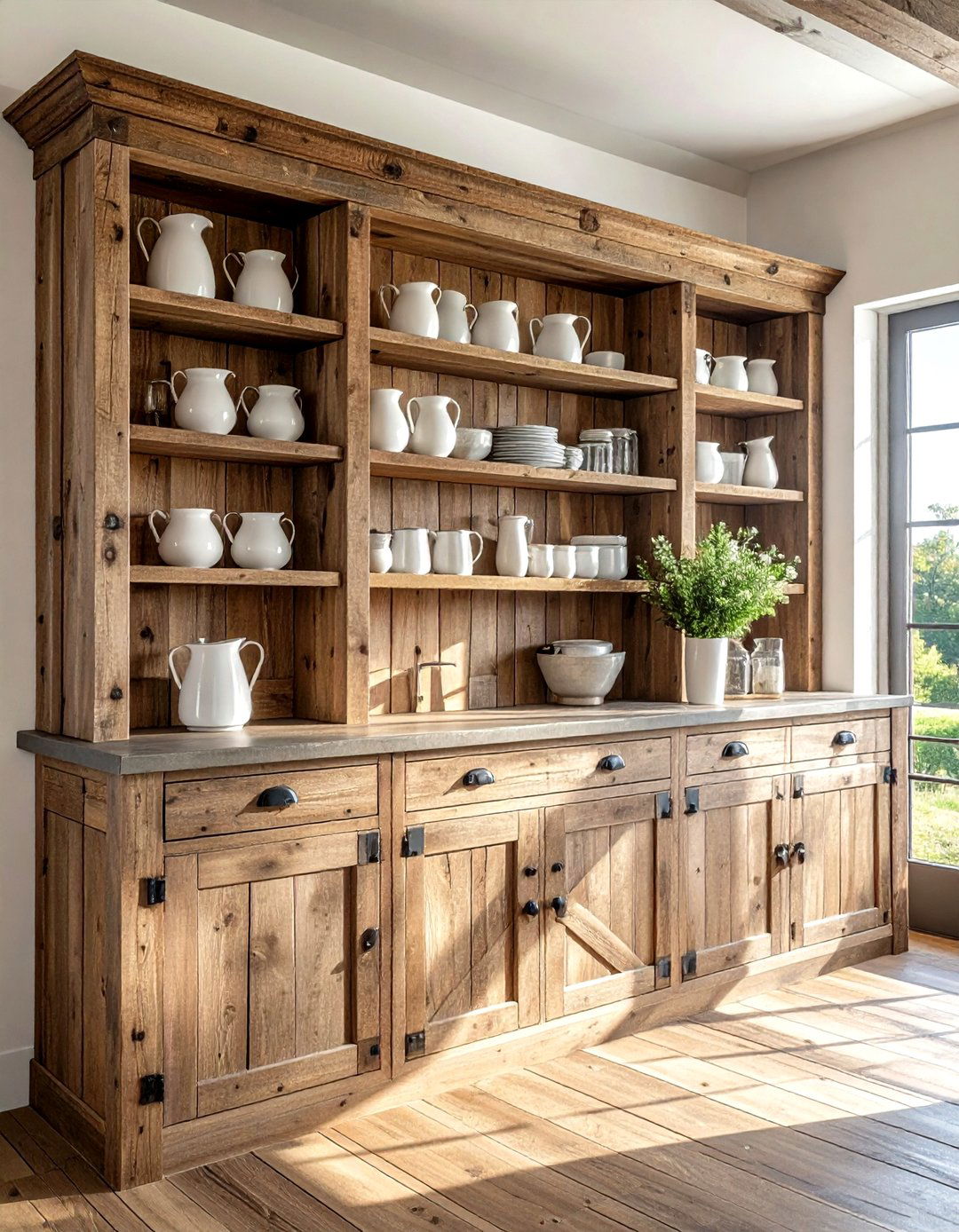Farmhouse dining room cupboard - 30 organized dining room ideas