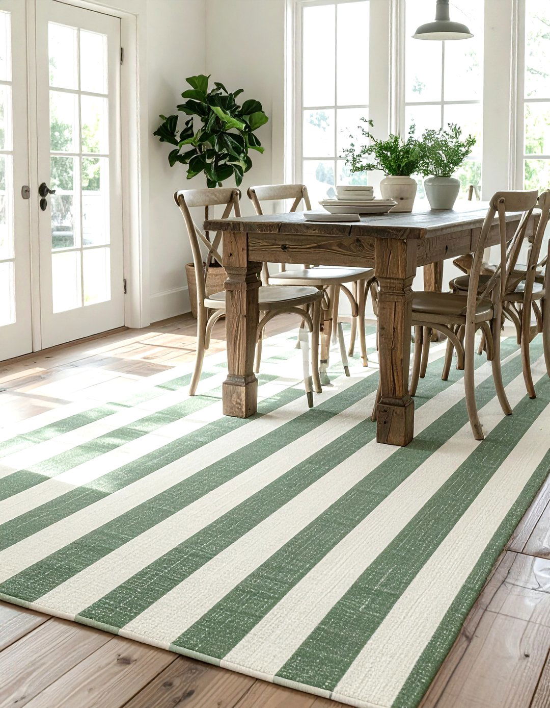 Farmhouse dining room rug - 30 dining room rug ideas