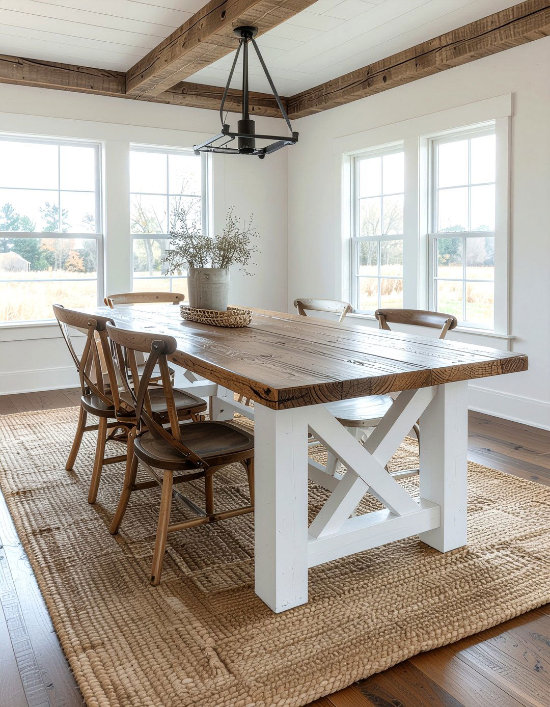 Farmhouse dining table - 30 restored dining room ideas