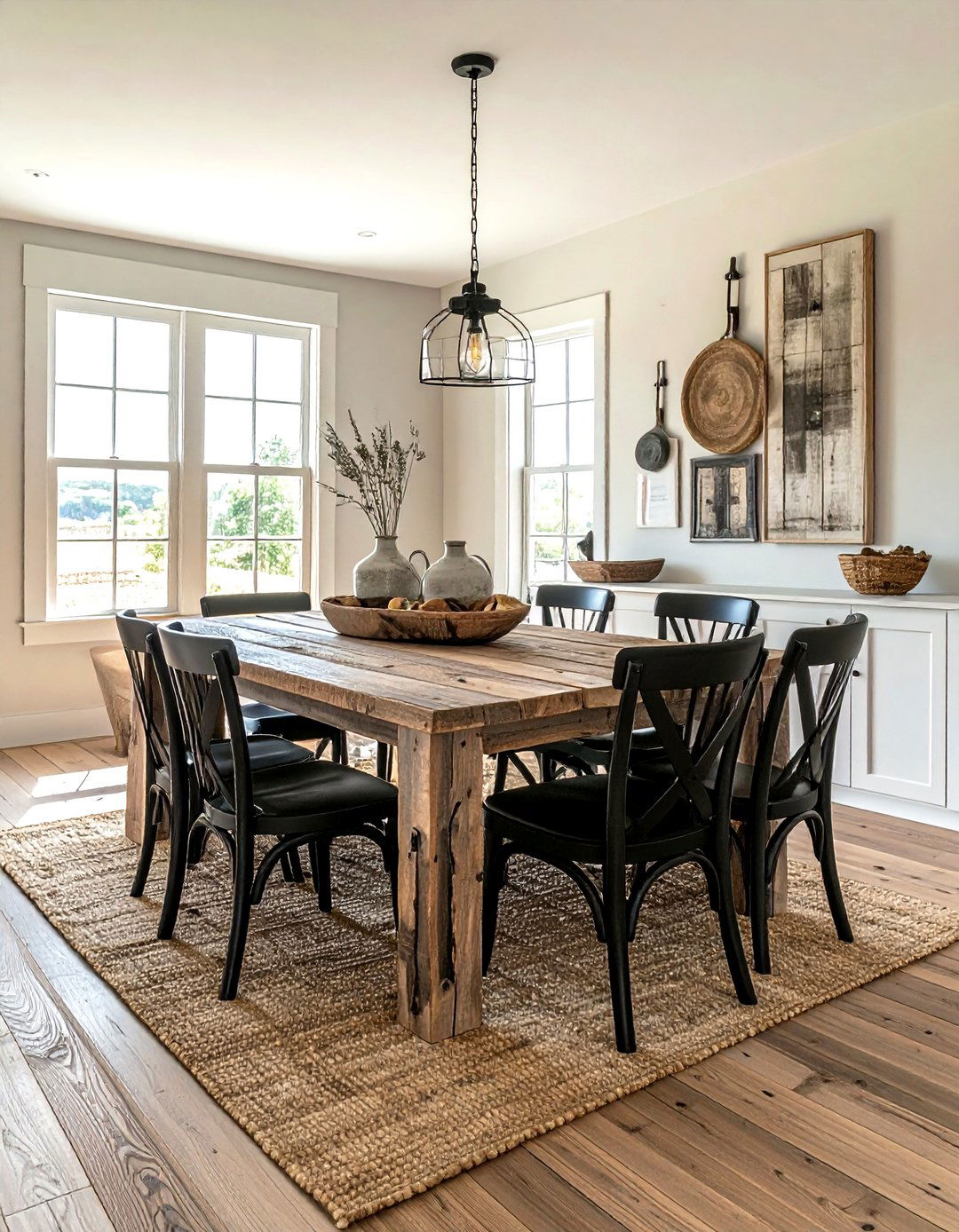 Farmhouse flush mount light - 30 flush mount dining room light ideas