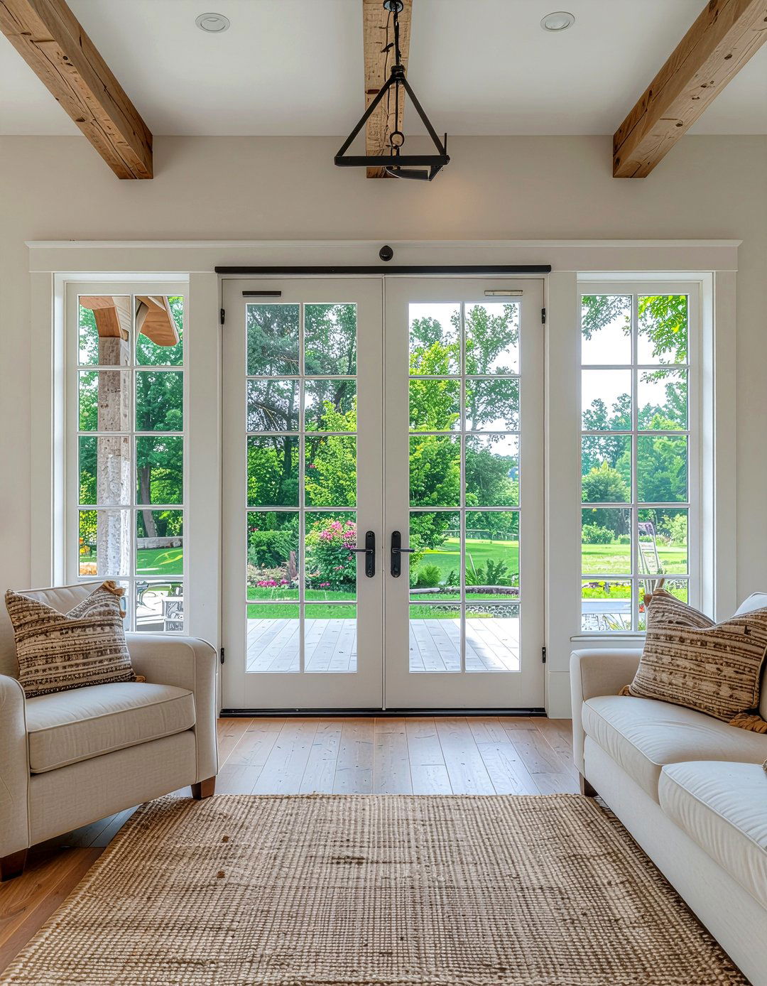 Farmhouse french doors interior - 30 living room french doors
