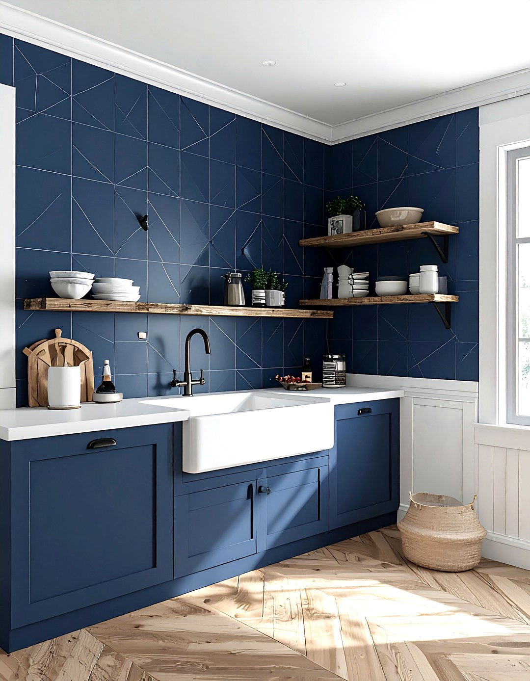 Farmhouse geometric wallpaper - 30 geometric wallpaper ideas