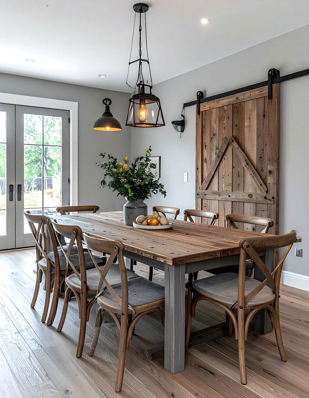 Farmhouse gray dining room - 30 cool gray dining room ideas