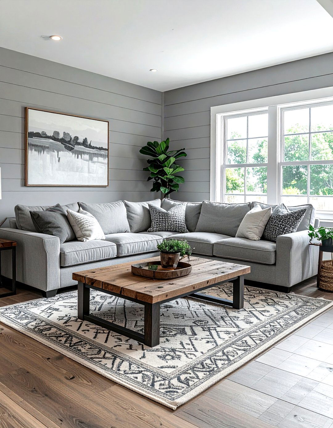 Farmhouse gray living room - 30 gray living room decor ideas