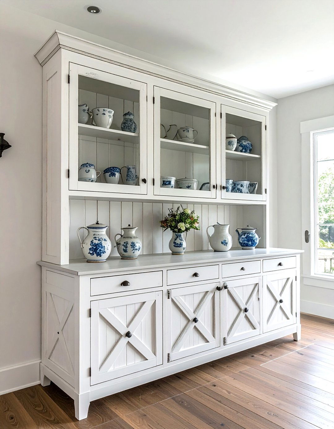 Farmhouse hutch cabinet - 30 living room built-in cabinets