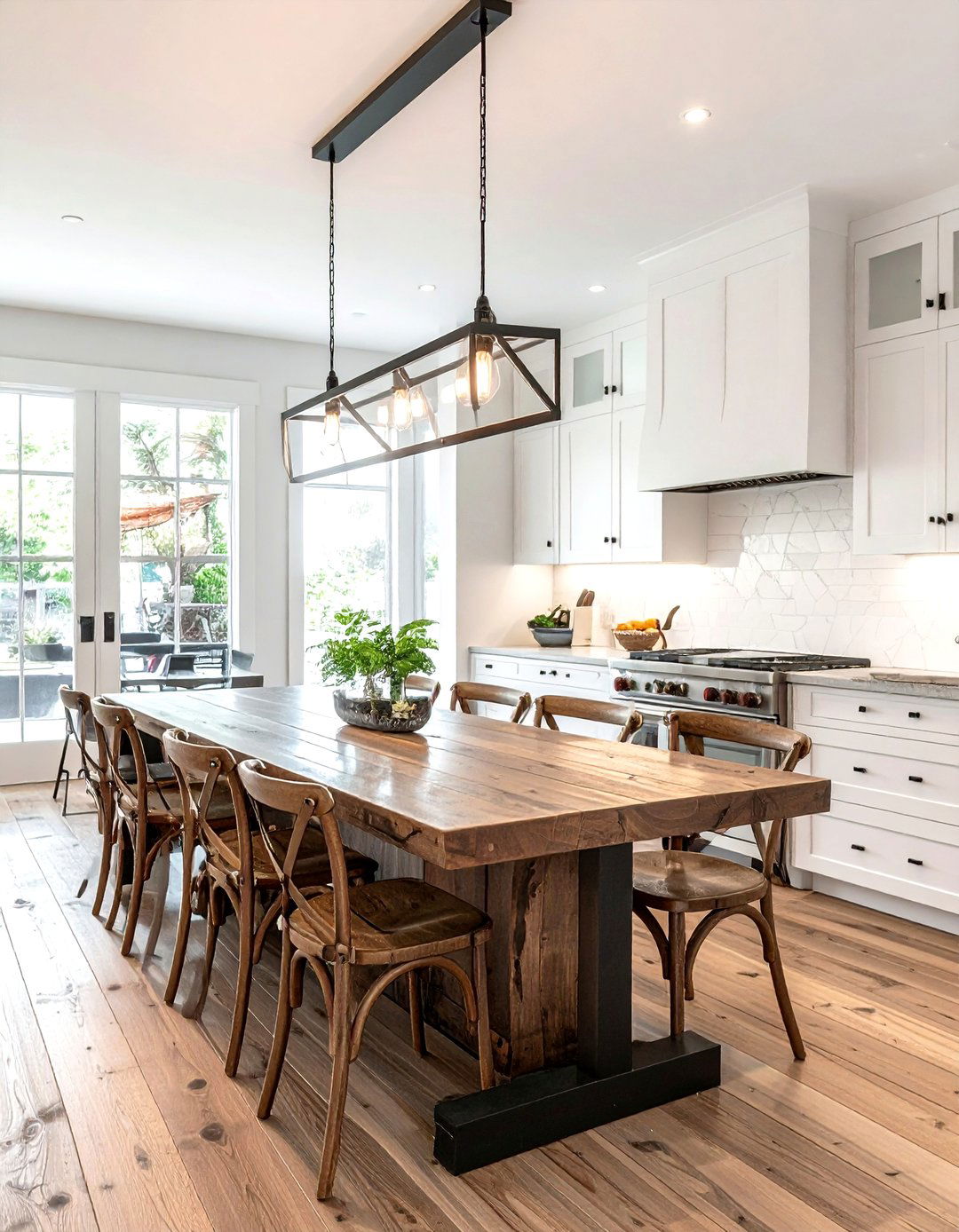 Farmhouse industrial island lighting dining room - 30 industrial chandelier dining room ideas